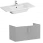 Image of VitrA: Root Flat Wall-hung Vanity Unit with Doors and Basin (1000mm)