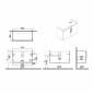 Image of VitrA: Root Flat Wall-hung Vanity Unit with Doors and Basin in Natural Finish (1000mm)