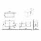 Image of VitrA: Root Flat Wall-hung Vanity Unit with Doors and Basin in Natural Finish (1000mm)