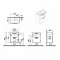 Image of VitrA: Root Flat Wall-hung Vanity Unit with Two Drawers (600mm)