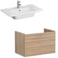 Image of VitrA: Root Flat Wall-hung Vanity Unit with One Drawer and Basin (800mm)