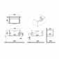 Image of VitrA: Root Flat Wall-hung Vanity Unit with One Drawer and Basin (800mm)