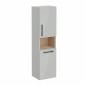 Image of VitrA: Root Flat Wall-hung Tall Cabinet Unit with Doors and Laundry Basket (400mm)