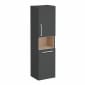 Image of VitrA: Root Flat Wall-hung Tall Cabinet Unit with Doors and Laundry Basket (400mm)