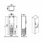 Image of VitrA: Root Flat Wall-hung Tall Cabinet Unit with Doors and Laundry Basket (400mm)