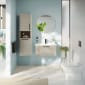 Image of VitrA: Root Flat Wall-hung Tall Cabinet Unit with Doors and Laundry Basket (400mm)