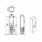 Image of VitrA: Root Flat Wall-hung Tall Cabinet Unit with Doors and Laundry Basket (400mm)