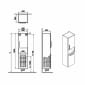 Image of VitrA: Root Flat Wall-hung Tall Cabinet Unit with Doors and Laundry Basket in Natural Finish (400m)