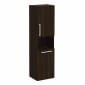 Image of VitrA: Root Flat Wall-hung Tall Cabinet Unit with Doors and Laundry Basket in Natural Finish (400m)