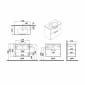 Image of VitrA: Root Flat Wall-hung Vanity Unit with Two Drawers & Basin (800mm)