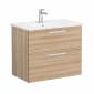 Image of VitrA: Root Flat Wall-hung Vanity Unit with Two Drawers & Basin (800mm)