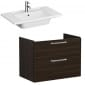 Image of VitrA: Root Flat Wall-hung Vanity Unit with Two Drawers & Basin (800mm)