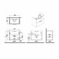 Image of VitrA: Root Flat Wall-hung Vanity Unit with Two Drawers & Basin (800mm)