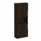Image of VitrA: Root Flat Wall-hung Tall Cabinet Unit in Natural Finish (550mm)