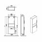 Image of VitrA: Root Flat Wall-hung Tall Cabinet Unit in Natural Finish (550mm)