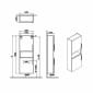 Image of VitrA: Root Flat Wall-hung Tall Cabinet Unit in Natural Finish (550mm)