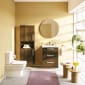 Image of VitrA: Root Flat Wall-hung Tall Cabinet Unit in Natural Finish (550mm)