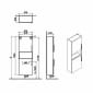 Image of VitrA: Root Flat Wall-hung Tall Cabinet Unit in Natural Finish (550mm)