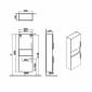 Image of VitrA: Root Flat Wall-hung Tall Cabinet Unit with Left-handed Doors (550mm)