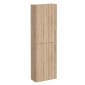 Image of VitrA: Root Flat Wall-hung Tall Cabinet Unit with Doors in Natural Finish (550mm)
