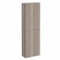 Image of VitrA: Root Flat Wall-hung Tall Cabinet Unit with Doors in Natural Finish (550mm)