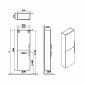Image of VitrA: Root Flat Wall-hung Tall Cabinet Unit with Doors in Natural Finish (550mm)