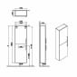 Image of VitrA: Root Flat Wall-hung Tall Cabinet Unit with Doors in Natural Finish (550mm)