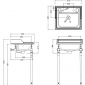 Image of Burlington 510mm Square Basin with Chrome Washstand