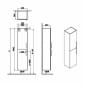 Image of VitrA: Root Flat Wall-hung Tall Cabinet Unit in Natural Finish (400mm)