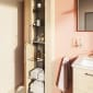 Image of VitrA: Root Flat Wall-hung Tall Cabinet Unit in Natural Finish (400mm)