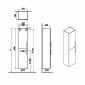Image of VitrA: Root Flat Wall-hung Tall Cabinet Unit in Natural Finish (400mm)