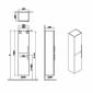 Image of VitrA: Root Flat Wall-hung Tall Cabinet Unit in Natural Finish (400mm)