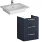 Image of VitrA: Root Flat Wall-hung Vanity Unit with Three Drawers and Basin (600mm)