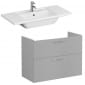 Image of VitrA: Root Flat Wall-hung Vanity Unit with Two Drawers and Basin (1000mm)