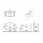 Image of VitrA: Root Flat Wall-hung Vanity Unit with Two Drawers and Basin (1000mm)
