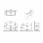 Image of VitrA: Root Flat Wall-hung Vanity Unit with Two Drawers and Basin (100cm)