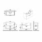 Image of VitrA: Root Flat Wall-hung Vanity Unit with Two Drawers and Basin (100cm)