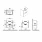 Image of VitrA: Root Flat Wall-hung Vanity Unit with Two Drawers & Basin (60cm)