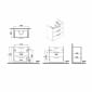 Image of VitrA: Root Flat Wall-hung Vanity Unit with Three Drawers and Basin (80cm)