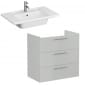 Image of VitrA: Root Flat Wall-hung Vanity Unit with Three Drawers & Basin (80cm)