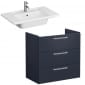 Image of VitrA: Root Flat Wall-hung Vanity Unit with Three Drawers & Basin (80cm)