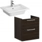Image of VitrA: Root Flat Wall-hung Vanity Unit with Two Drawers and Basin (60cm)