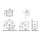 Image of VitrA: Root Flat Wall-hung Vanity Unit with Two Drawers and Basin (60cm)