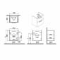 Image of VitrA: Root Flat Wall-hung Vanity Unit with Two Drawers and Basin (60cm)