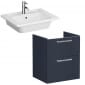 Image of VitrA: Root Flat Wall-hung Compact Vanity Unit with Two Drawers & Basin (60cm)