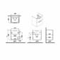 Image of VitrA: Root Flat Wall-hung Compact Vanity Unit with Two Drawers & Basin (60cm)