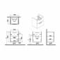 Image of VitrA: Root Flat Wall-hung Compact Vanity Unit with Two Drawers & Basin (60cm)