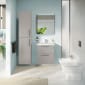 Image of VitrA: Root Flat Wall-hung Compact Vanity Unit with Two Drawers & Basin (60cm)