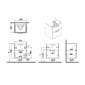 Image of VitrA: Root Flat Wall-hung Compact Vanity Unit with Two Drawers & Basin (60cm)