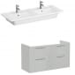 Image of VitrA: Root Flat Wall-hung Vanity Unit with Four Drawers and Basin (1200mm)
